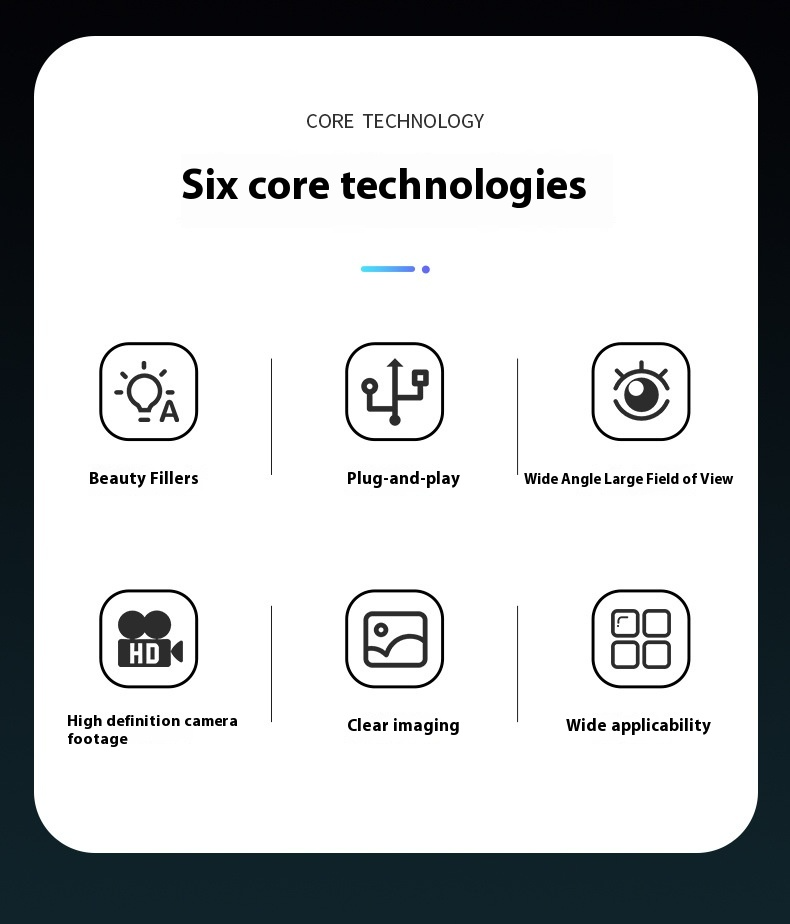 Hochauflösende Kamera mit Ringfülllicht, 4K-Kamera, drei weiche Lichter, Plug-and-Play, geeignet für Zoom-/Live-/Online-Unterricht_voghion.com