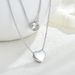 Collana a strati con zirconi a forma di cuore in argento Sterling S925_voghion.com