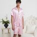 Kolumb Summer Men's Collar Home Set Thin Pajamas Men's Loose Large Home Clothes Wholesale_voghion.com