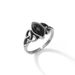 Rings Celtic Triangle Knot Black Stone Ring Stainless Steel High End Niche Personality Wholesale Titanium Steel Ring_voghion.com