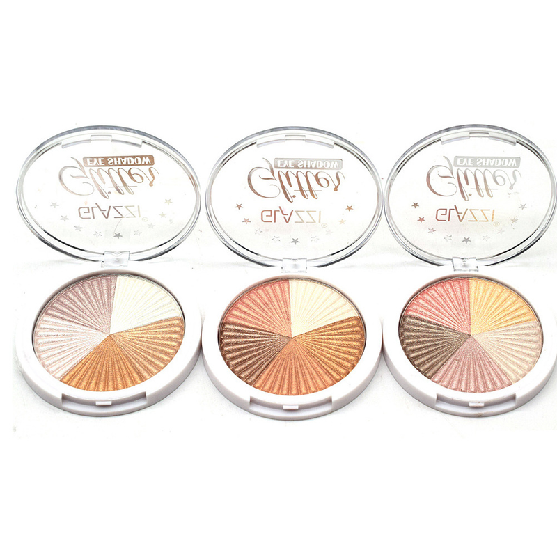 GLAZZI droog nat tweeërlei gebruik bakparel drie kleuren oogschaduw plaat make-up cosmetica_voghion.com