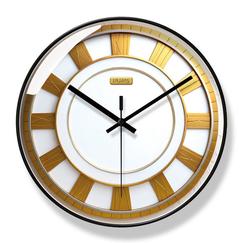 Yipula 7277 Orologio al quarzo moderno, minimalista, creativo, luminoso, di lusso, per la casa, soggiorno, rotondo, con secondi continui._voghion.com