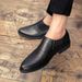 Euro Step British Style Casual Leather Shoes For Men, Business Comfortable Soft Slip-On Thick Sole Men's Shoes, Versatile_voghion.com