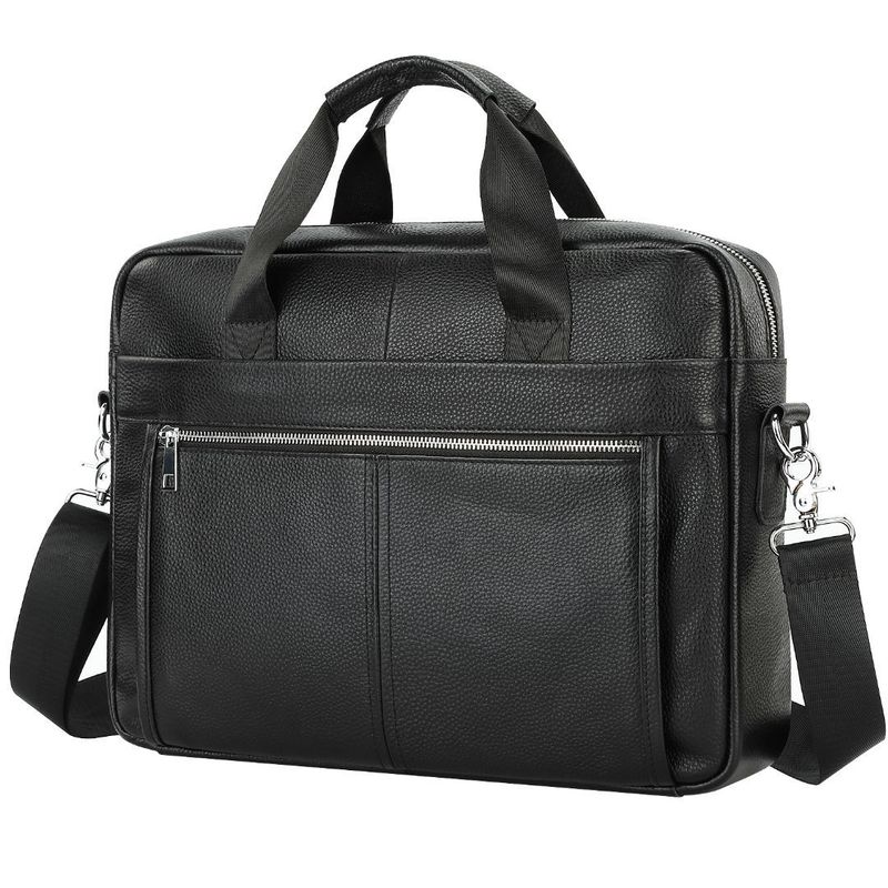Men's Business Briefcase Men's Leather Handbag Business Trip Briefcase 15 "computer Bun Top Layer Cowhide Single Shoulder Crossbody Bag_voghion.com