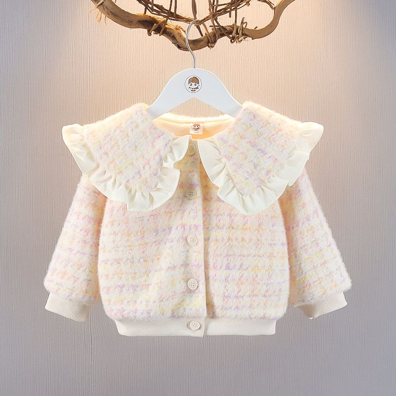 kid's clothing Children's small winter coat for girls new girl baby long-sleeved top baby autumn outing clothes_voghion.com