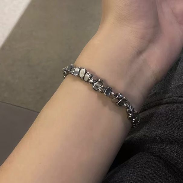 New Trendy Irregular Patchwork Stone Necklace With Unique Niche Designs For Both Men And Women, High-end Hip-hop_voghion.com