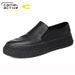 German Camel Dynamic 2022 Herbst Neue Business Casual Slip-On Flache Arbeitslederschuhe Dicke Sohle Versteckter Absatz_voghion.com