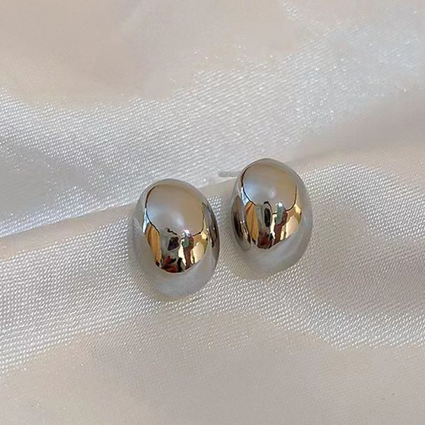 Prave pozlaćene srebrne igličaste male zlatne naušnice s grahom, mrežaste crvene metalne naušnice, jednostavne i svestrane naušnice, nakit_voghion.com