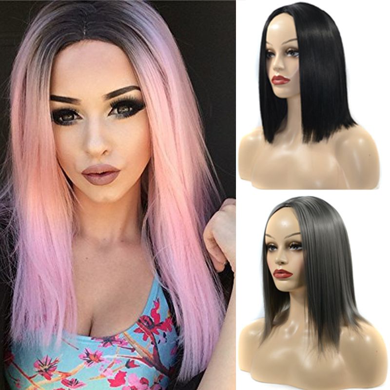 Perücken kurz Perücken mittellang glatt Perücken mittellang glatt kurze Perücken_voghion.com