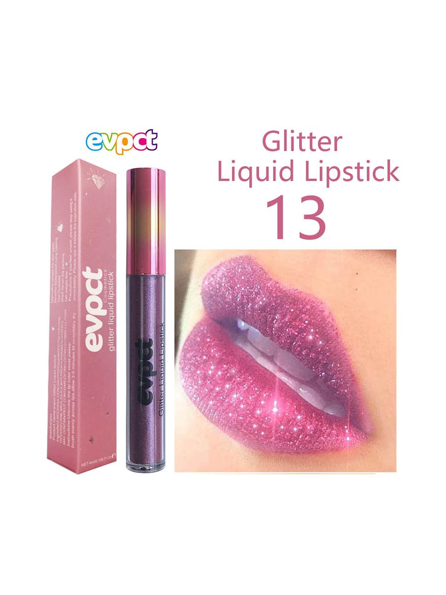 Glitter Diamond 1 st flytande läppstift Vattentätt Långvarig non-stick kopp Pearl Shiny Matte Lip Gloss Wome_voghion.com