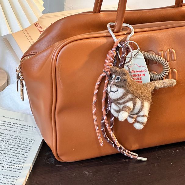 New Wool Felt Kitten Miu Series Bag Pendant Finished Braided Rope Decoration High-end Backpack Hanging Ornament Women's_voghion.com