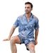 Chill In Style: Men’s Summer Ice Silk Pajamas - Thin, Short-Sleeved, Shorts - Ideal For Larger Sizes_voghion.com