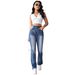 2025 New European And American Embroidered High Waisted Washed Fashion Bell Bottom Pants Jeans For Women_voghion.com