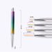 1 Set with Replaceable 5 Head 9/11/14/20mm Nail Art Liner Brush Acrylic UV Gel French Lines Stripes Drawing DIy Nails Pen Tools_voghion.com