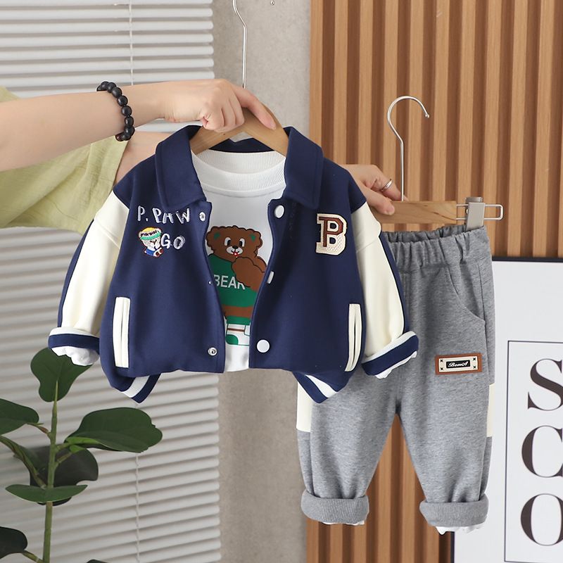Drenge afslappet mode 2024 ny baby forår og baseball jakke efterår stil, trendy børnetøj_voghion.com