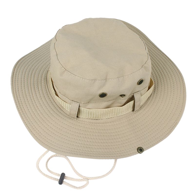 Fashion Bucket Summer Men Women Boonie Outdoor UV Protection Wide Brim Panama Safari Hunting Hiking Fishing Sun Hat_voghion.com