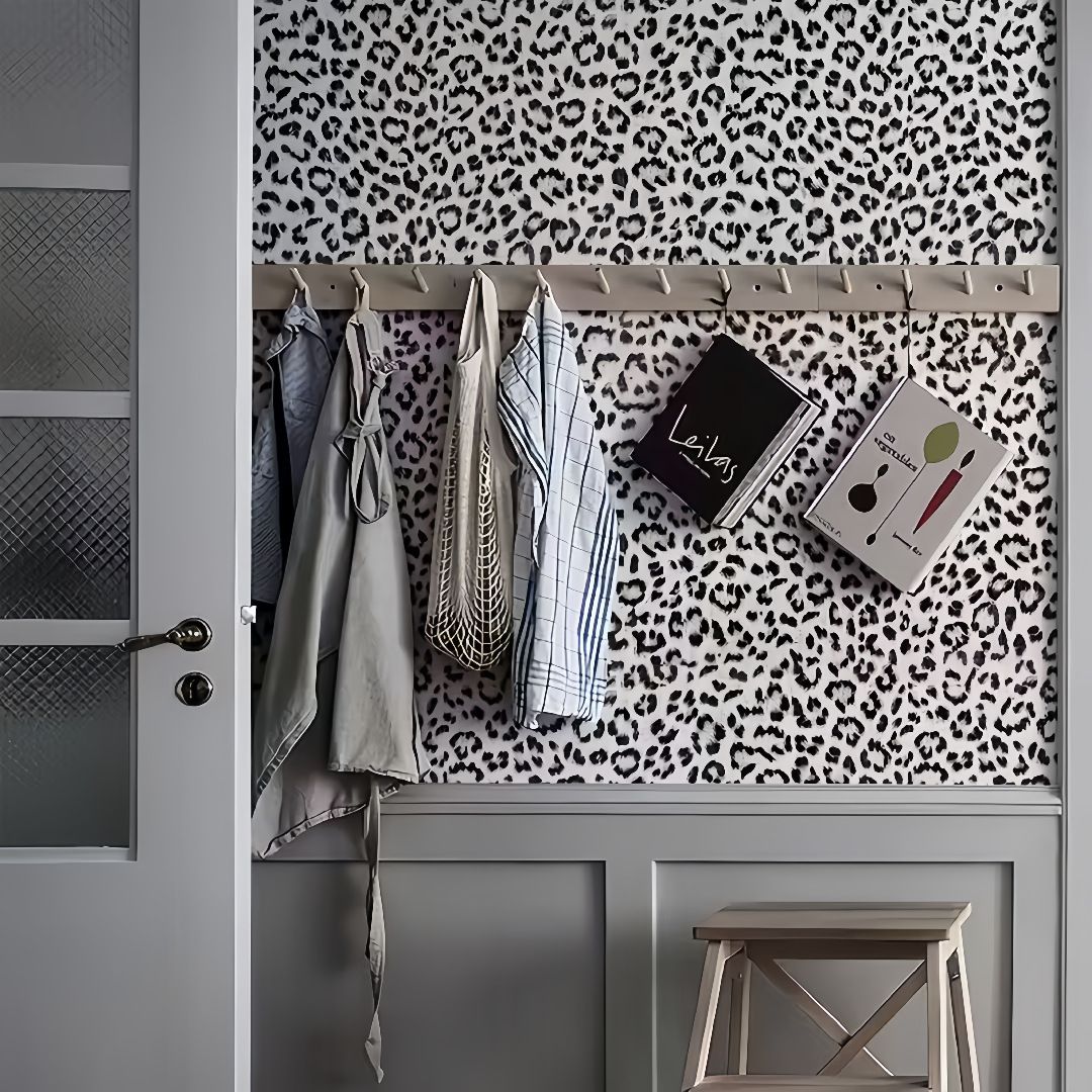 Leopard Print Home PVC Bedroom Decoration Waterproof Wall Fabric Self-Adhesive Wallpaper_voghion.com