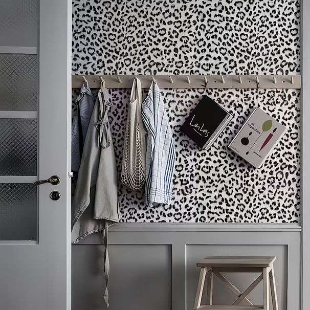 Leopard Print Home PVC Bedroom Decoration Waterproof Wall Fabric Self-Adhesive Wallpaper_voghion.com