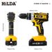 Hilda 21V Cordless Drill Driver With Lithium Battery, 1350 RPM, 25Nm Torque, 6 Variable Models (1/2 Batteries & Accessories Included)_voghion.com