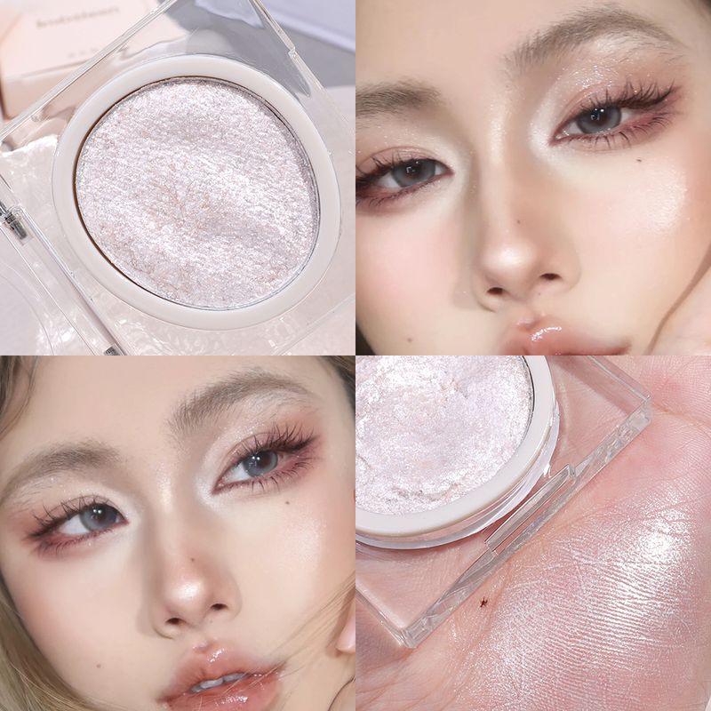 Monochroom Hig oogschaduw Make-uppalet Aardappelpuree Textuur Diamant Glitter Contouren Fleuren Gezicht Lichaam_voghion.com