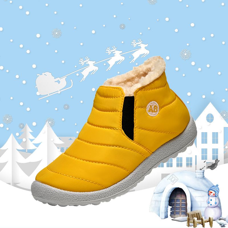 Comércio exterior novo inverno crianças sapatos de algodão engrossado veludo moda e botas de neve quentes_voghion.com