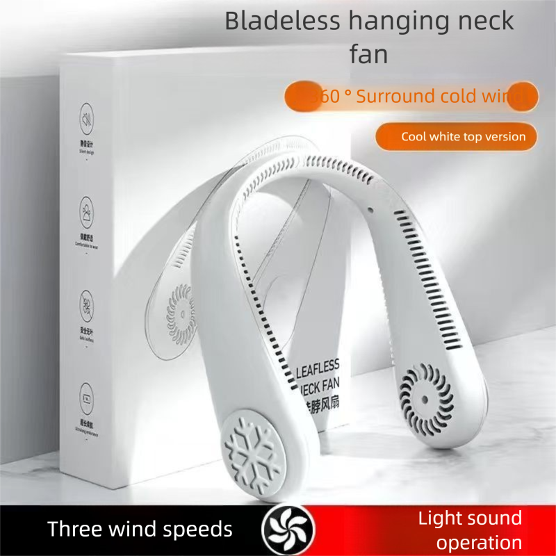 New USB Lazy Neck Wireless Portable Bladeless Small Fan_voghion.com