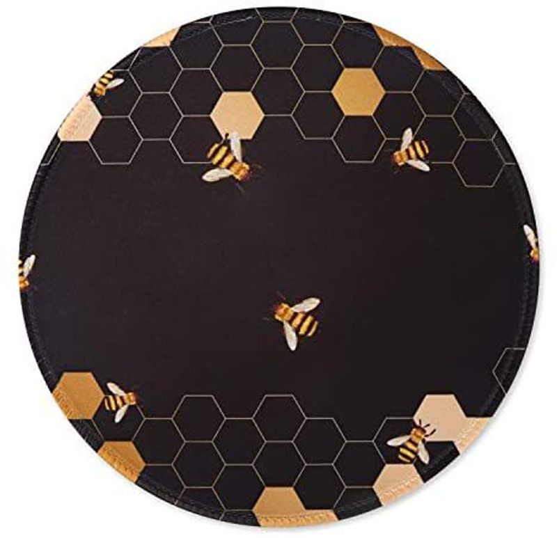 Petit tapis de souris rond épais et antidérapant en caoutchouc pour bureau_voghion.com