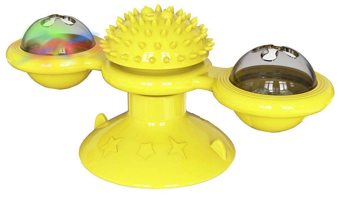 Pet Life 'Windmill' Rotating Suction Cup Spinning Cat Toy_voghion.com