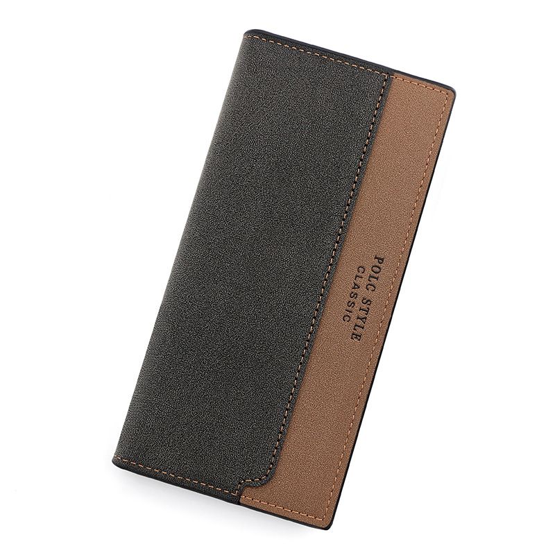 Brieftaschen-Kartenetuis Herrenbrieftasche mit großem Fassungsvermögen und mehreren Kartenfächern, doppelte Farbanpassung, 30 % Rabatt auf lange Herrenbrieftaschen_voghion.com