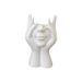 Jarrón nórdico creativo con forma de cara humana, adorno para sala de estar, arreglo floral sencillo para la entrada, mueble de TV para el hogar_voghion.com