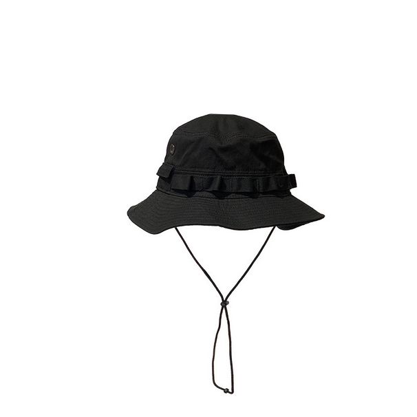 Heißer Verkauf 2024 Neuer Taschendesign-Trend Retro Street Function Bucket Hat Männer und Frauen Kordelzug Verstellbarer großer Dachvorsprung Sonnenschirm_voghion.com