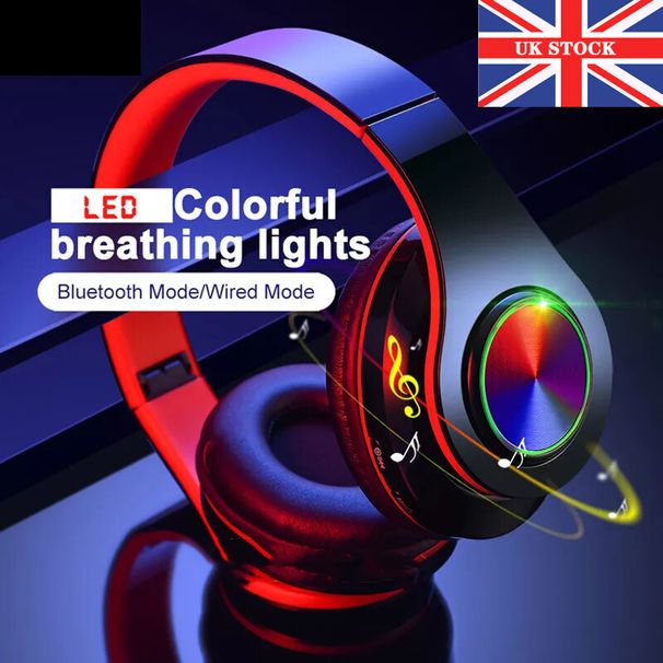 Kabellose Bluetooth-Kopfhörer mit Geräuschunterdrückung, Over-Ear-Stereo-Ohrhörer, UK_voghion.com