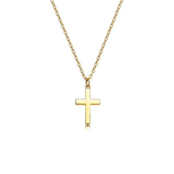 Collana con ciondolo a forma di clavicola placcata in oro 14k da donna con diamanti New Cross_voghion.com