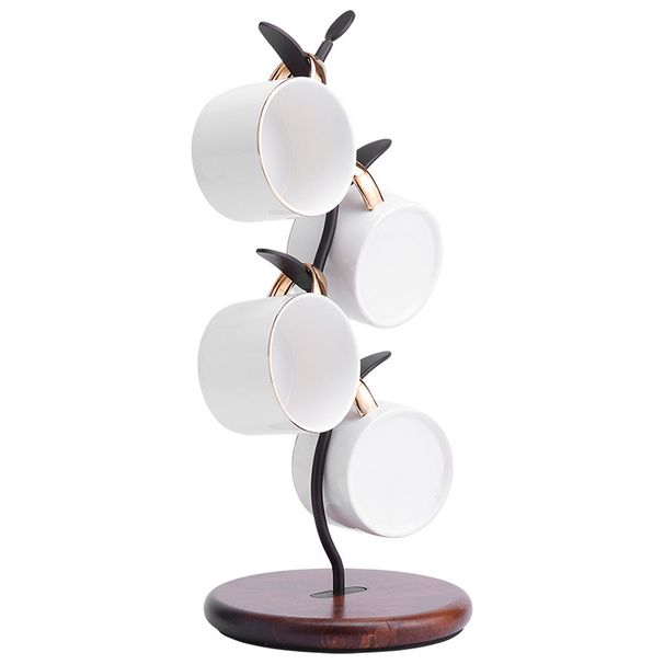 Οι κατασκευαστές προμηθεύουν ράφι φλιτζανιών, σιδερένιο χρώμα, ράφι για φλιτζάνια νερού Αμερικανική δημιουργική διακόσμηση εστιατορίου για φλιτζάνια καφέ_voghion.com