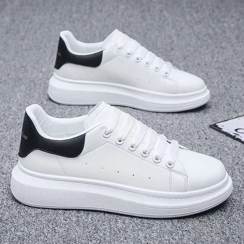 Comercio exterior otoño nuevos zapatos blancos de suela gruesa zapatos de hombre zapatos casuales versátiles clásicos zapatillas de deporte para estudiantes zapatos de mujer_voghion.com