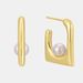 Brincos de pérolas francesas de luxo, moda geométrica, quadrado, concha incrustada, para mulheres, latão, banhado a ouro, estilo frio, todos os brincos de combinação_voghion.com