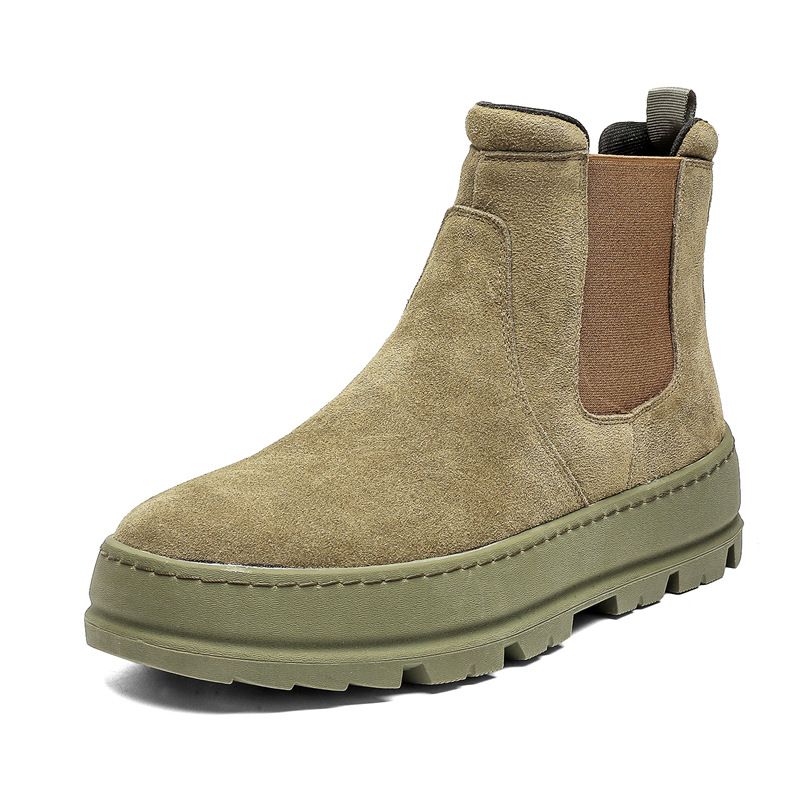 Thick-soled Heightening Tooling Boots Sleeve Martin Boots Couple Casual Chelsea Boots_voghion.com