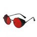 Retro Hemmed Round Frame Sunglasses For Men Round Frame Punk Style Sunglasses For Men Sunglasses_voghion.com