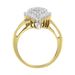 10K Yellow Gold 1/2 Cttw Round and Baguette-Cut Diamond Pear Ring (I-J Color, I1-I2 Clarity) - Size 7_voghion.com