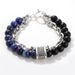 Fashionable Frosted Stone Chain Combination Men's Bracelet_voghion.com