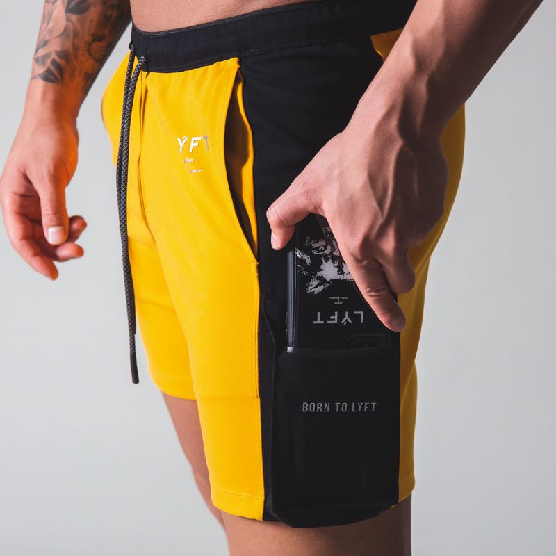 Pantaloncini da corsa muscolari da uomo Brothers Summer Sports Fitness Pantaloni traspiranti bicolore Capris_voghion.com