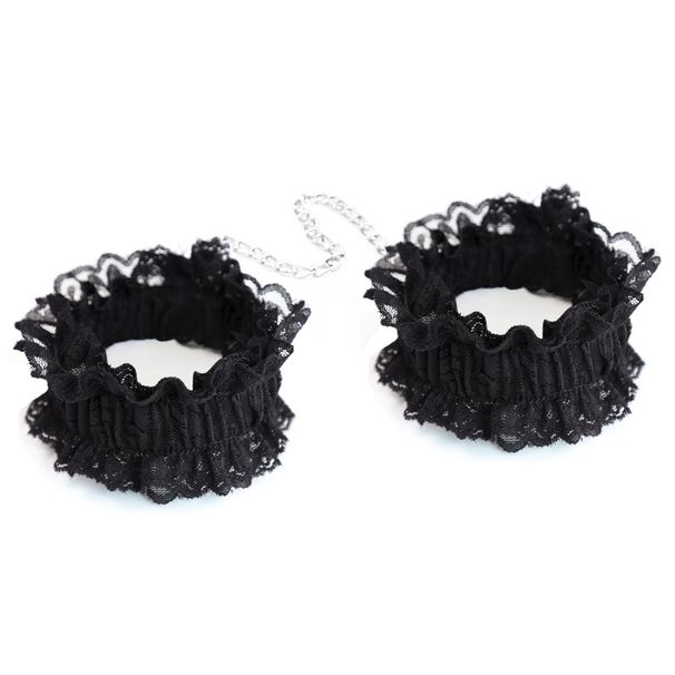 Csipkés bilincsek és láncok - Piros és fekete kötözőjátékok pároknak_voghion.com