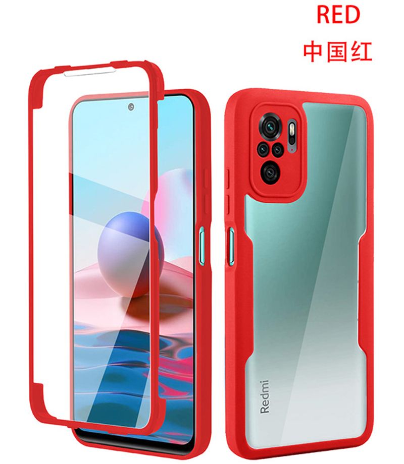 Custodia in TPU bifacciale con protezione completa dell'obiettivo per Xiaomi Redmi Note 11T 11 10 9 9S 9A 9C 9T K40 Pro Lite Cover POCO X3_voghion.com