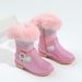 Scarpe per bambini Stivali da principessa arcobaleno Stivali da neve caldi in peluche autunnali e invernali Stivali da bambina_voghion.com