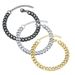Bracciale cubano lucido a sei lati in acciaio inossidabile da 3,5 a 7 mm, stile semplice, alla moda, stile hip-hop_voghion.com