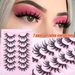 False Eyelashes One Piece False Eyelashes Hard Stem Little Devil Eyelashes Natural Thick Curled Eyelashes_voghion.com