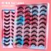 Beauty Health 20 Pairs Handmade Colorful 3d Mink-like False Eyelashes Multilayered Thick Messy Eye Lashes For A Stunning Makeup Effect_voghion.com