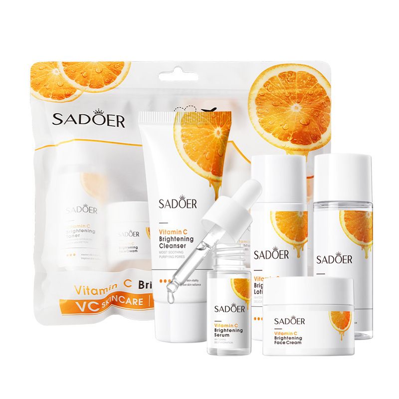 Full English SADOER Vitamin C Brightening Whitening Travel Set Hydrating Moisturizing Kit_voghion.com