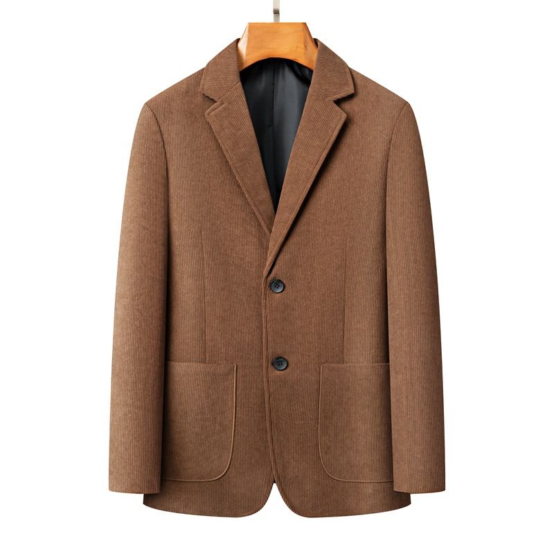 Blazer in velluto a coste CT autunno nuovo per uomini giovani e di mezza età, giacca casual da pendolare, non stirabile_voghion.com