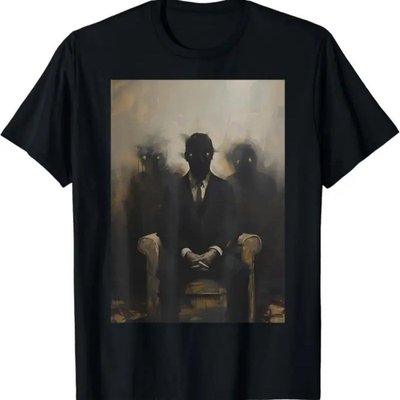 Tricou înfiorător, ocult, horror, întuneric, conspirație, gotic, artă demonică alternativă._voghion.com